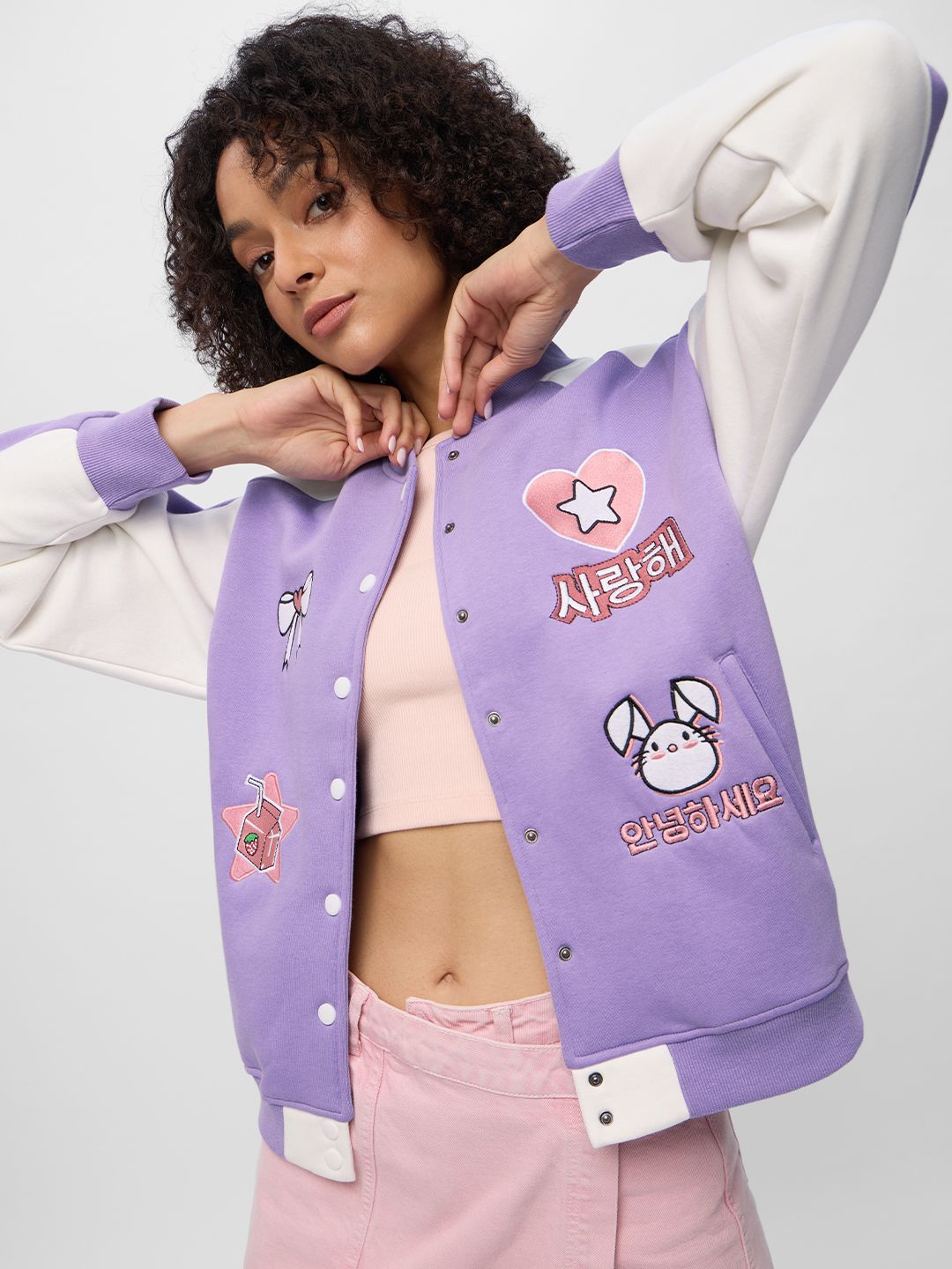 TSS Originals: Pretty Purple Women Varsity Jackets