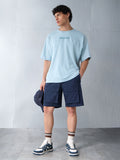 Solids: Navy Blue Men Cargo Shorts