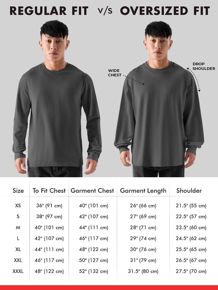 Ombre: Midnight Blue Oversized Full Sleeve T-Shirts