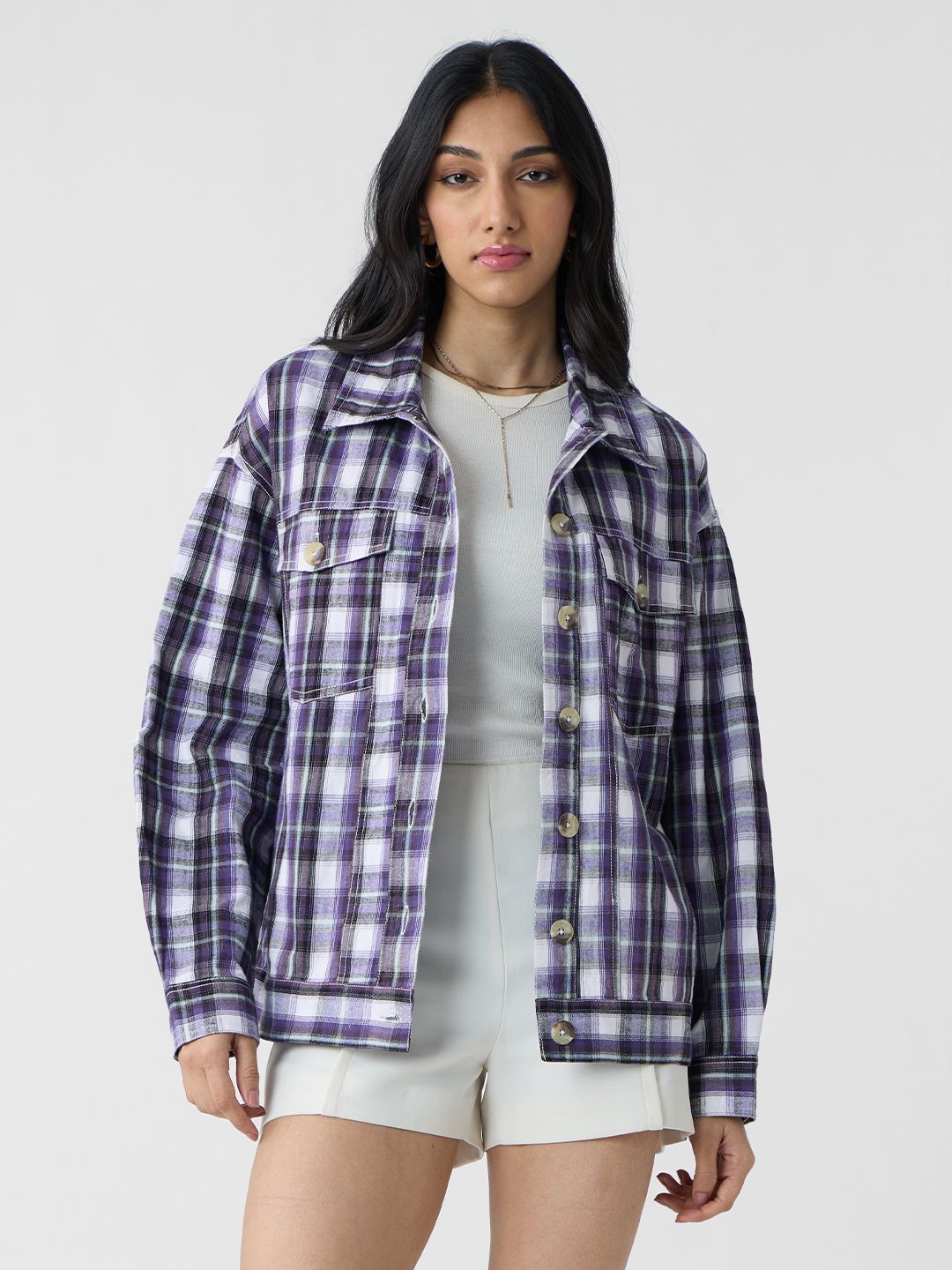 Plaid Shacket: Morocco Women Shackets