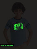 Space Traveller: Glow In The Dark Boys Cotton T-Shirts (2-8 Yrs)
