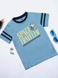Space Traveller: Glow In The Dark Boys Cotton T-Shirts (2-8 Yrs)