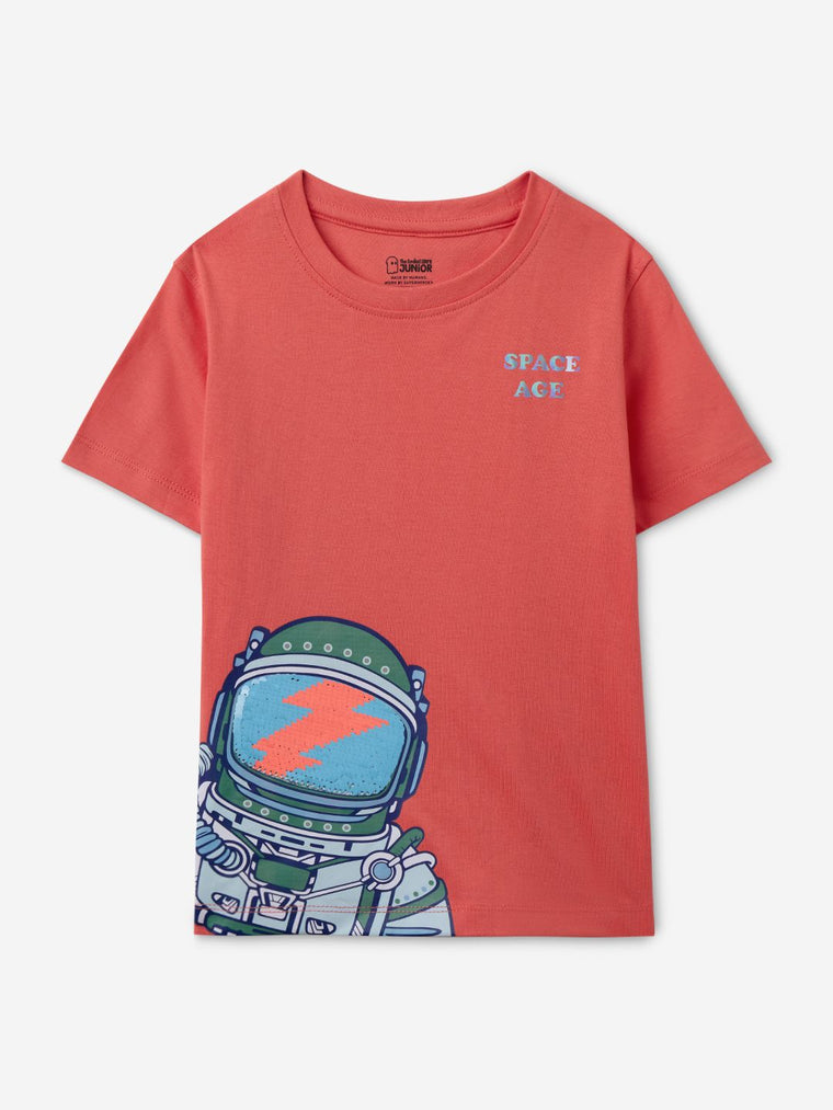 Regular T-Shirt: Space Age Boys Cotton T-Shirts (2-8 Yrs)
