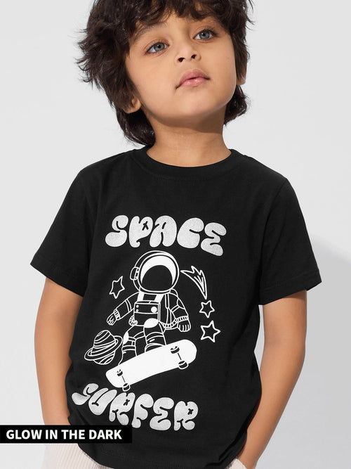 TSS Originals: Space Surfer Boys Cotton T-Shirts (2-8 Yrs)