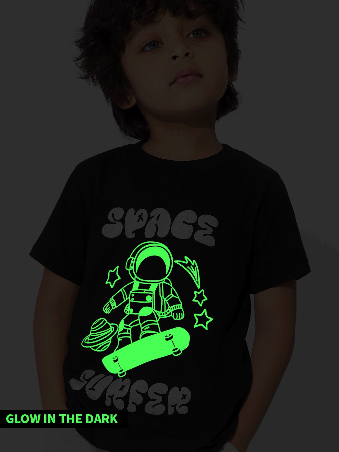 TSS Originals: Space Surfer Boys Cotton T-Shirts (2-8 Yrs)