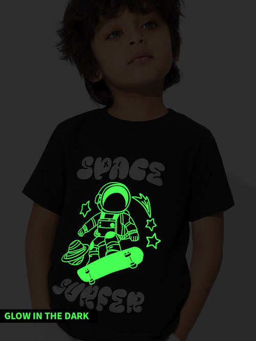 TSS Originals: Space Surfer Boys Cotton T-Shirts (2-8 Yrs)