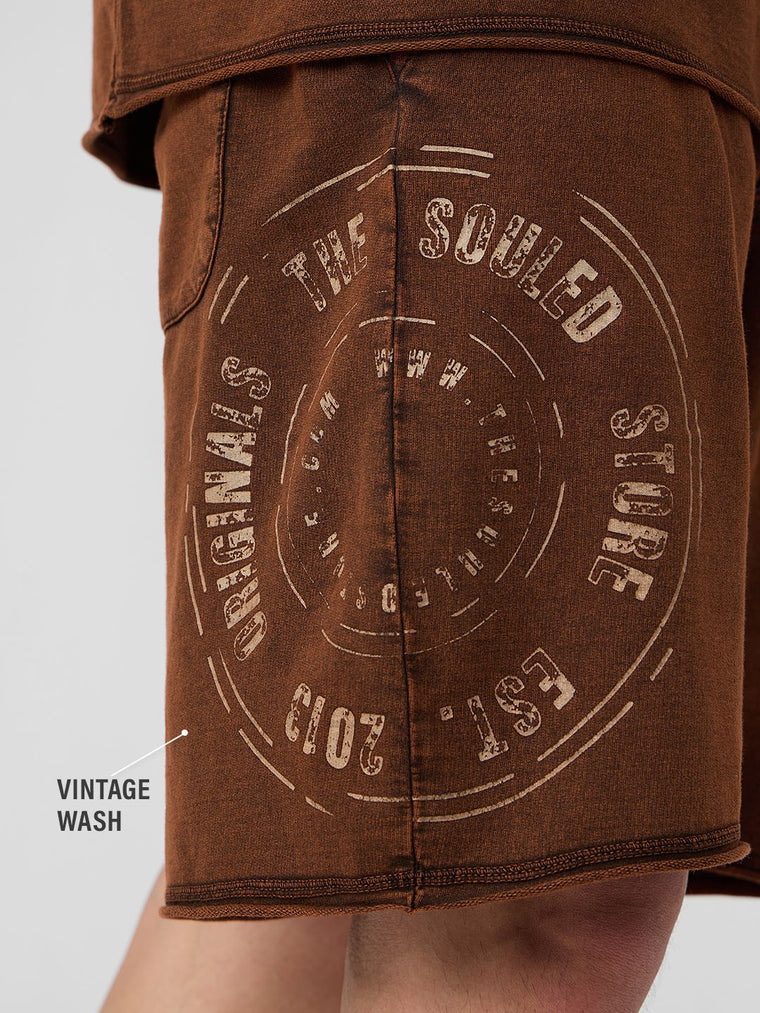 Vintage Wash: Chestnut Men Bermuda Shorts