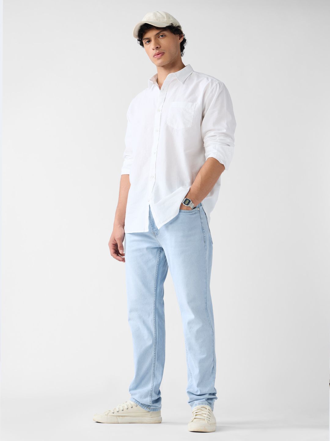 Classic Slim Fit Jeans: Frost Blue Men Classic Slim Fit Jeans