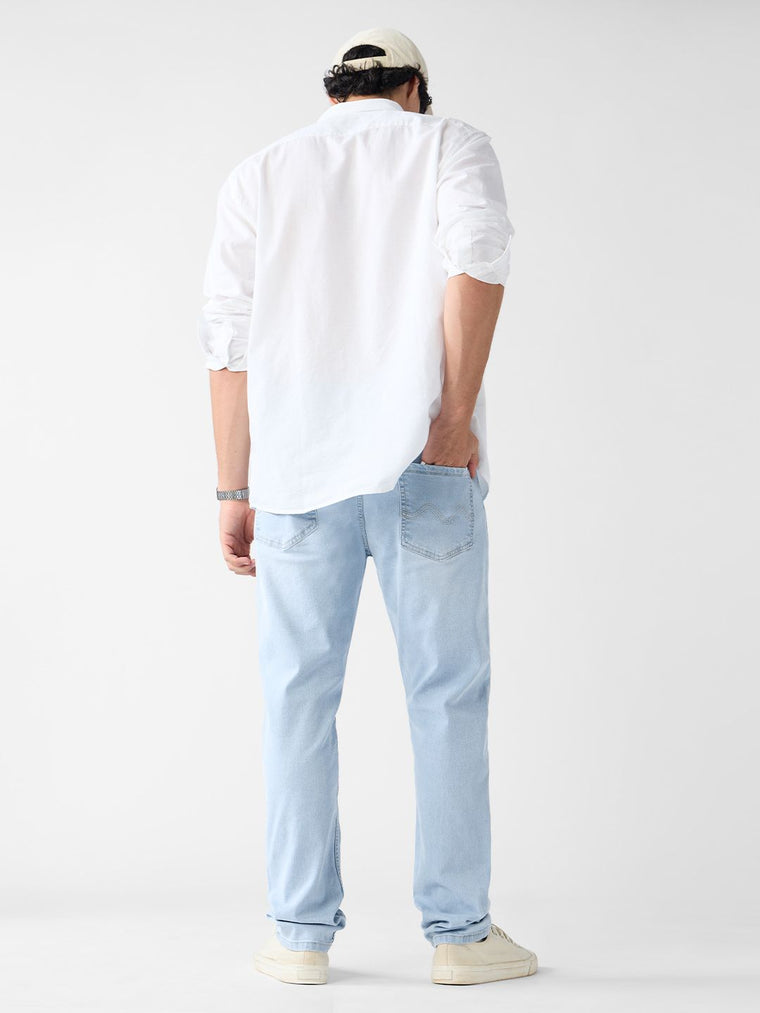 Classic Slim Fit Jeans: Frost Blue Men Classic Slim Fit Jeans