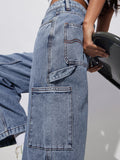 Baggy-Fit Denim: Stellar Blue Women Baggy Denims