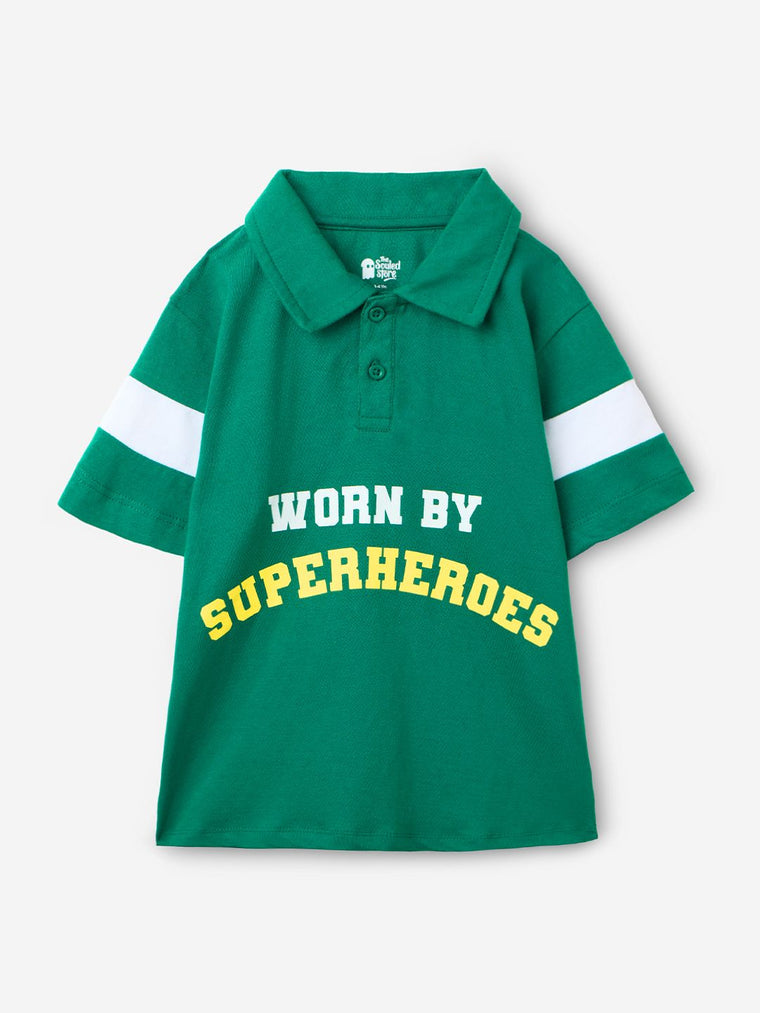 TSS Originals: Superhero Boys Cotton Polo T-Shirts (2-8 Yrs)