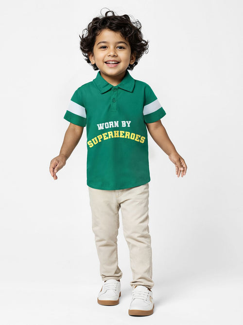 TSS Originals: Superhero Boys Cotton Polo T-Shirts (2-8 Yrs)