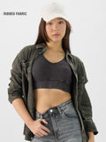 Solids: Acid Wash Grey Women Bralette