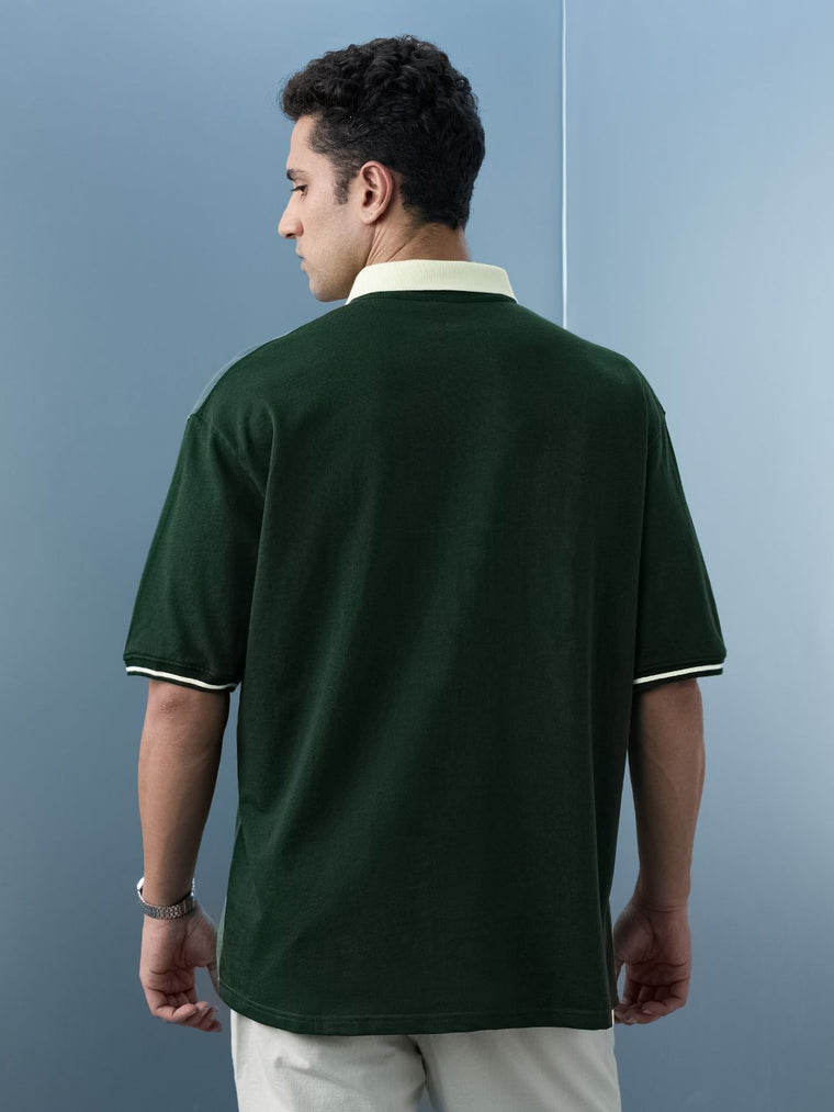 Colourblock: Fern Oversized Polos