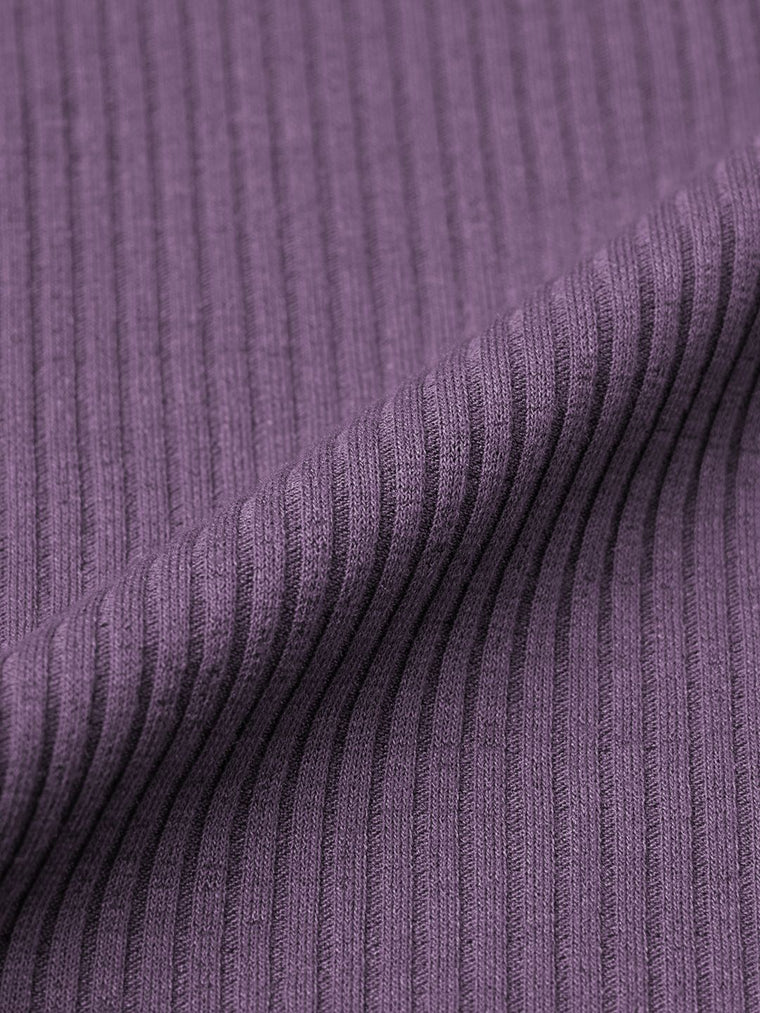 Ribbed T-shirt: Berry Women Fitted T-Shirts