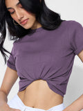 Ribbed T-shirt: Berry Women Fitted T-Shirts