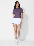 Ribbed T-shirt: Berry Women Fitted T-Shirts