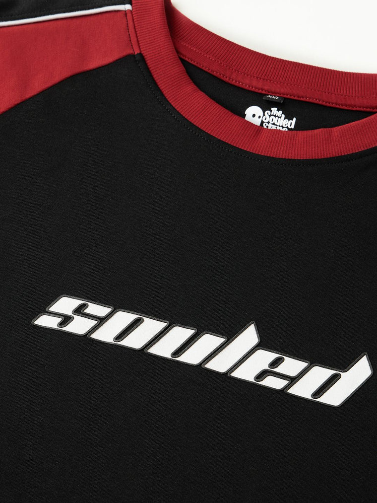 Colourblock: Black Blaze Oversized T-Shirts