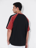 Colourblock: Black Blaze Oversized T-Shirts
