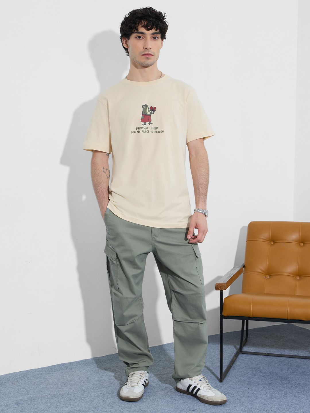 Printed T-Shirt: Place In Heaven Men Relaxed Fit T-Shirts