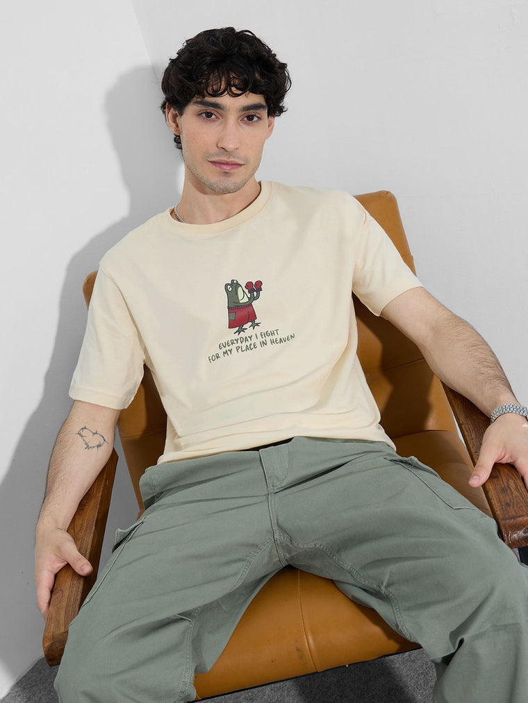 Printed T-Shirt: Place In Heaven Men Relaxed Fit T-Shirts