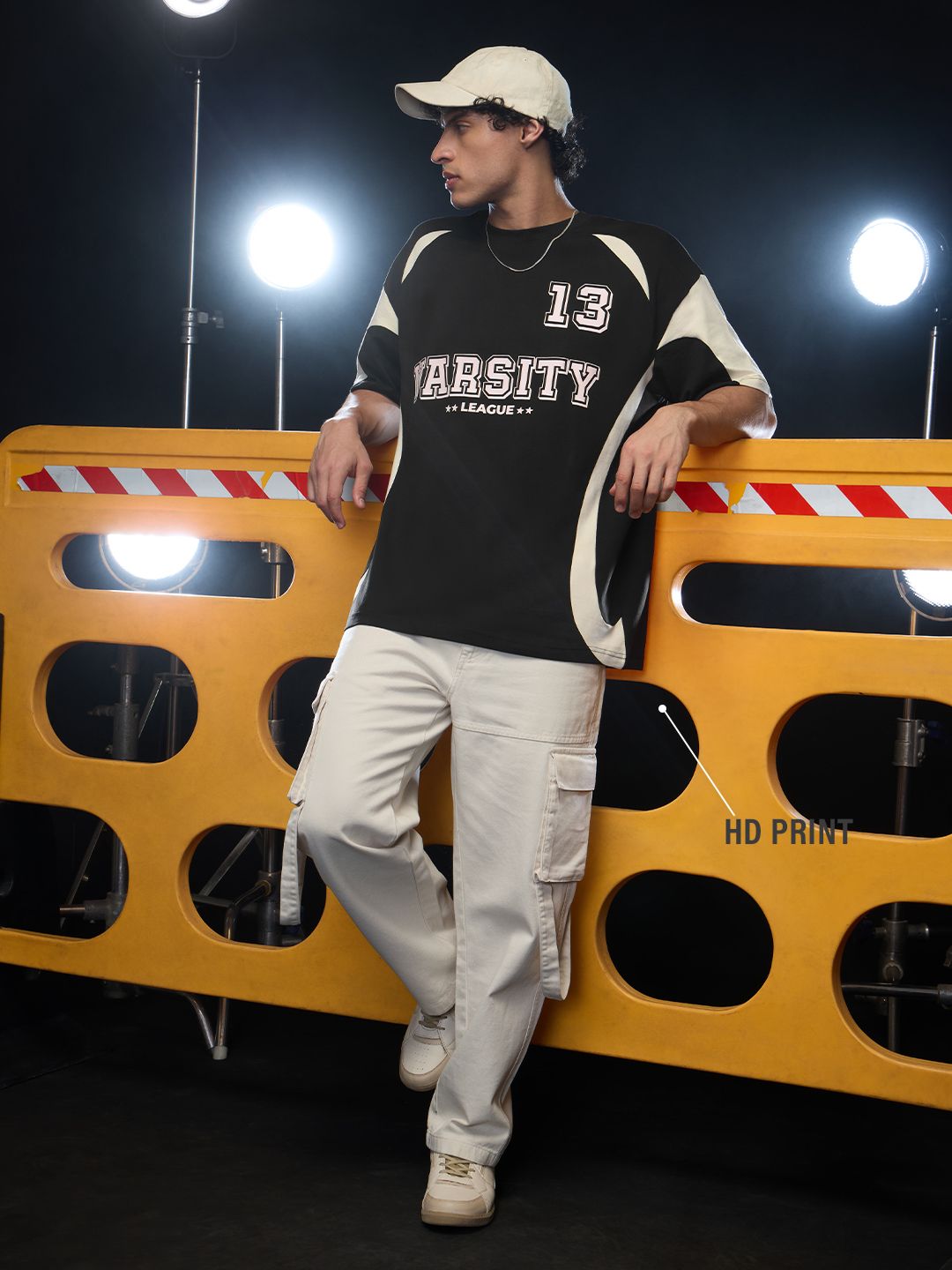 Colourblock T-shirt: Varsity League Oversized T-Shirts