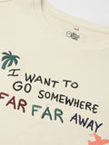 Textured T-shirt: Far Away Women Relaxed T-Shirts