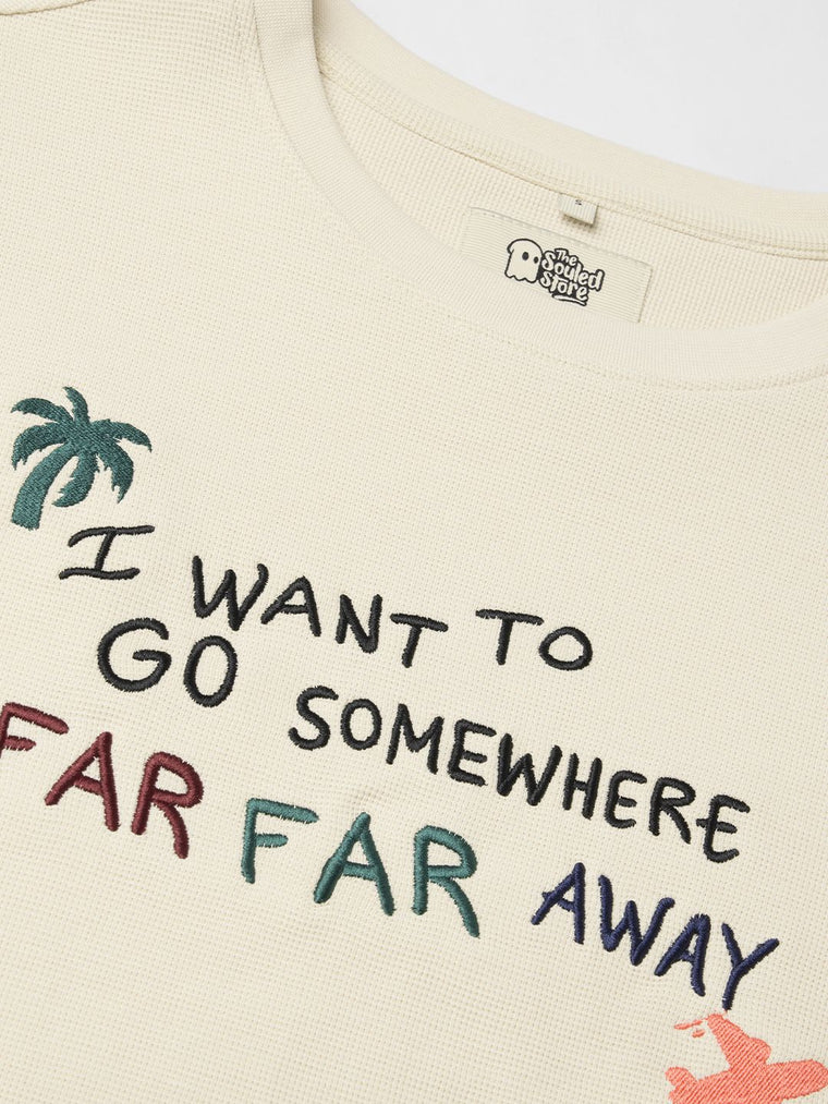 Textured T-shirt: Far Away Women Relaxed T-Shirts