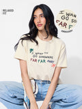 Textured T-shirt: Far Away Women Relaxed T-Shirts
