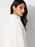 Cotton Linen Shirt: Ivory Women Relaxed Shirts