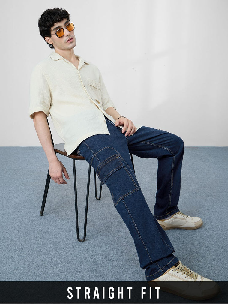 Denim: Pacific (Straight Fit) Men Cargo Jeans