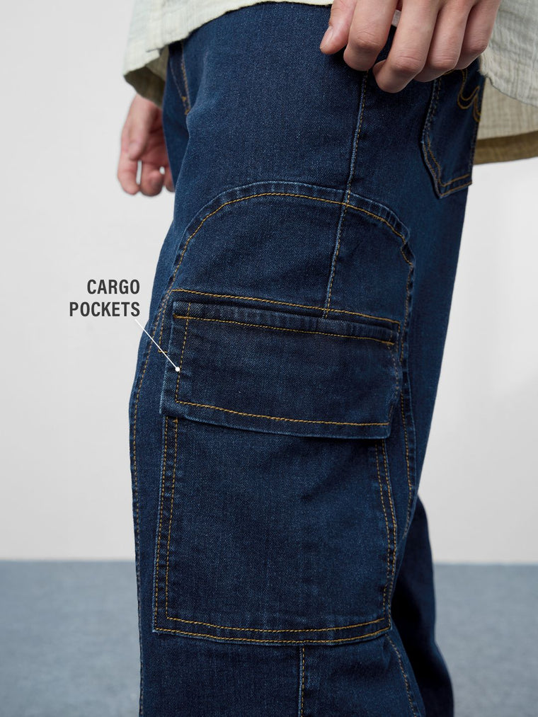 Denim: Pacific (Straight Fit) Men Cargo Jeans