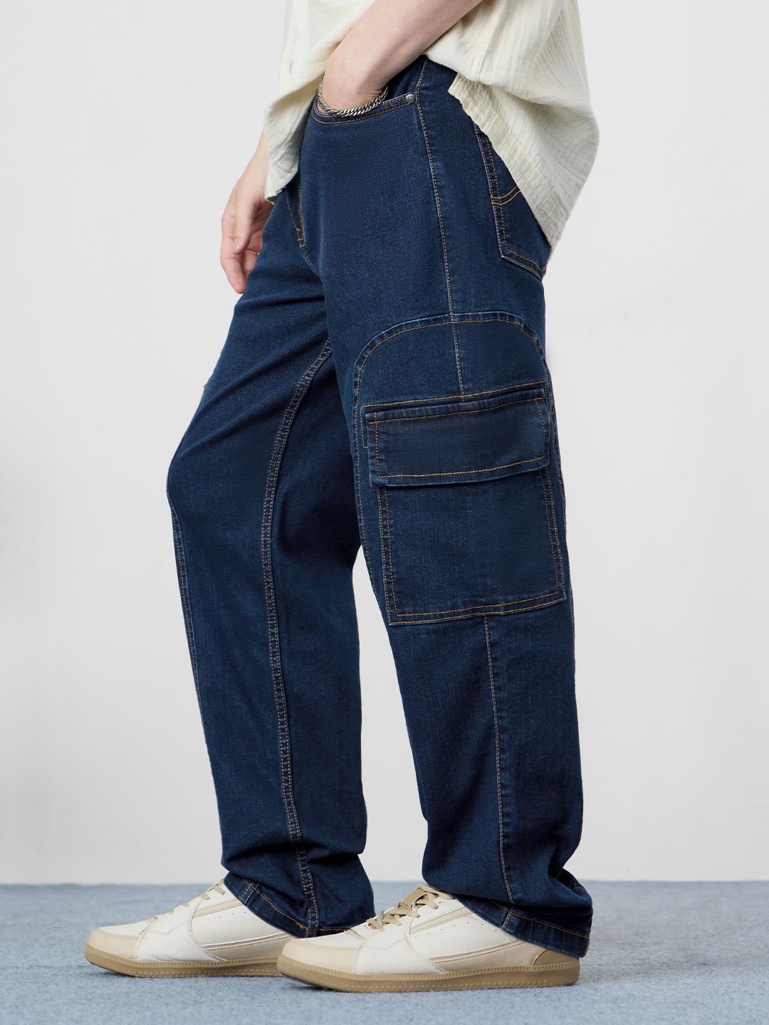 Denim: Pacific (Straight Fit) Men Cargo Jeans