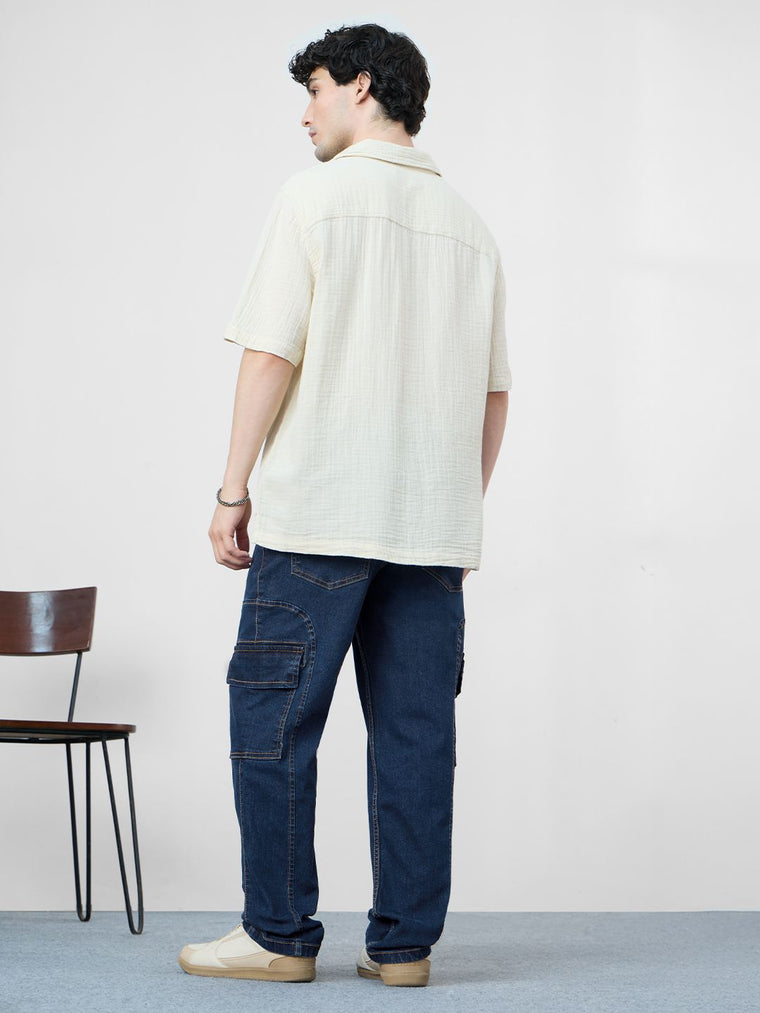 Denim: Pacific (Straight Fit) Men Cargo Jeans