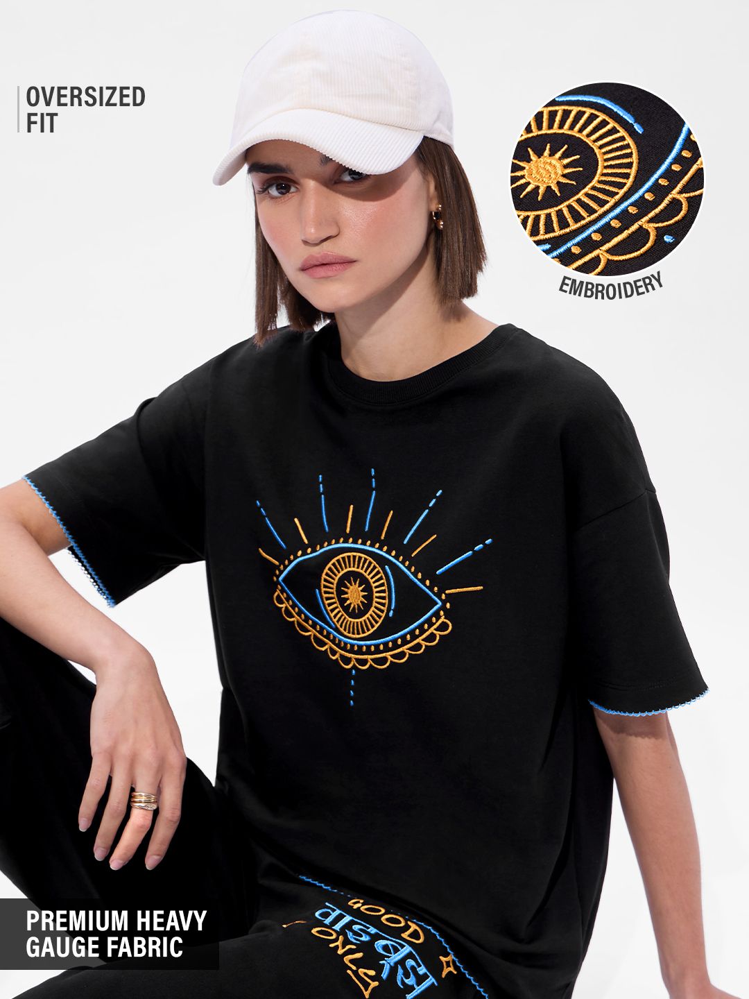 TSS Originals: Evil Eye Women Oversized T-Shirts