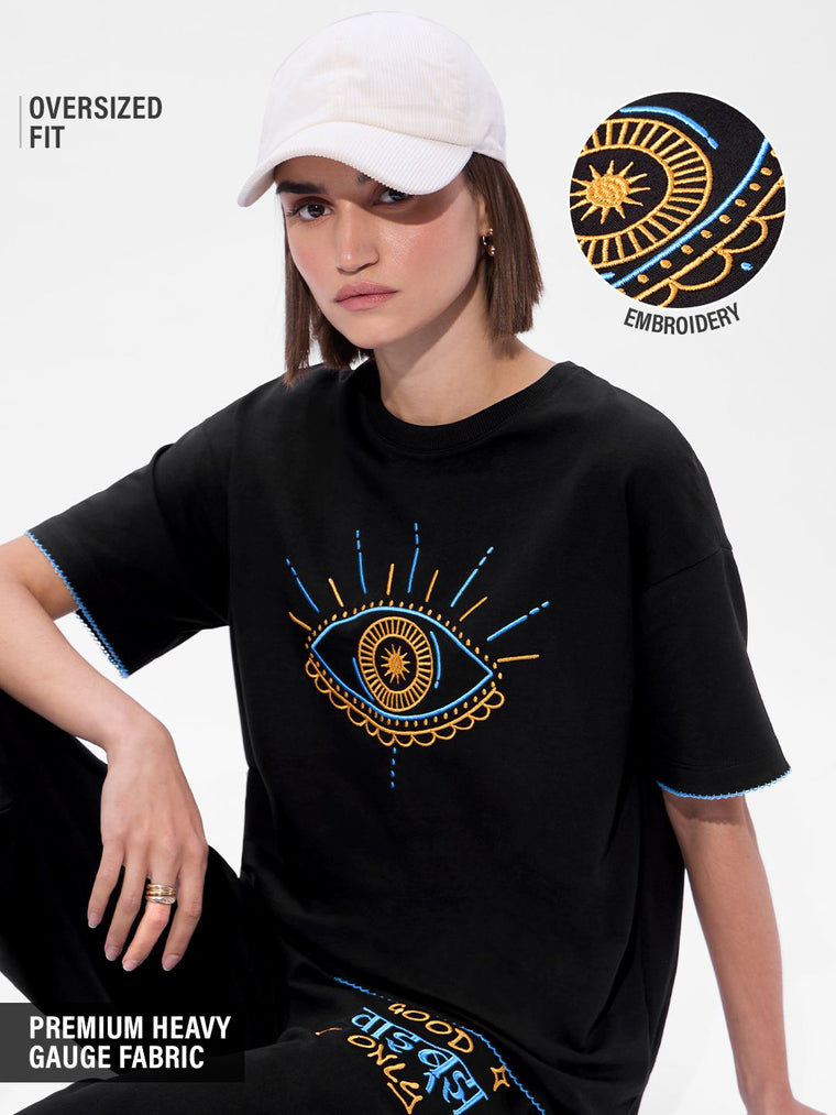 TSS Originals: Evil Eye Women Oversized T-Shirts