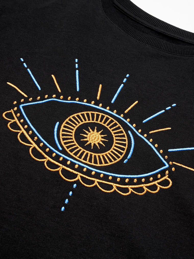 TSS Originals: Evil Eye Women Oversized T-Shirts