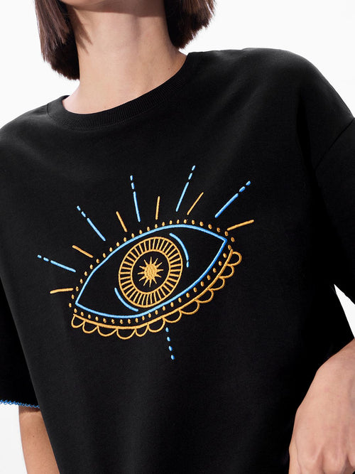 TSS Originals: Evil Eye Women Oversized T-Shirts