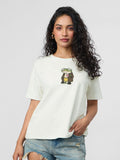Textured T-shirt: Chill Frog Women Relaxed T-Shirts