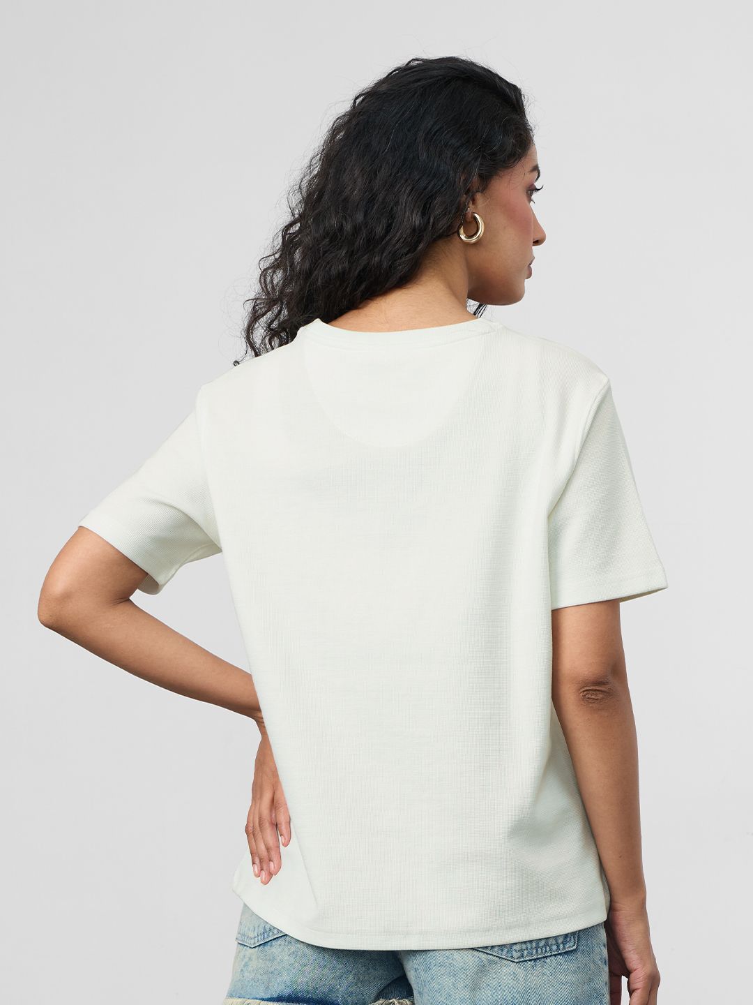 Textured T-shirt: Chill Frog Women Relaxed T-Shirts