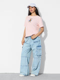 Textured T-shirt: Tom & Jerry Trouble Women Relaxed T-Shirts