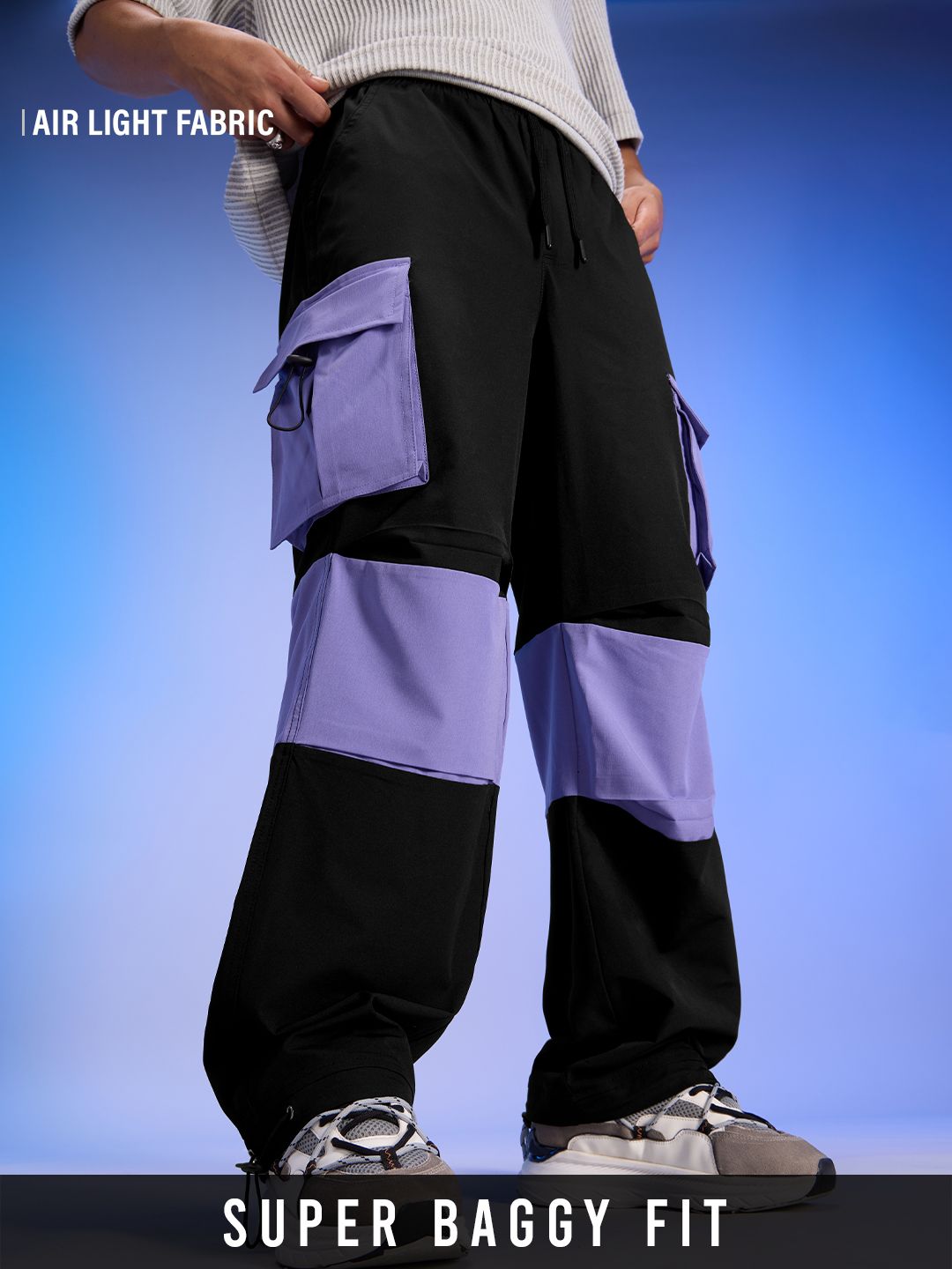 Parachute Pants: Pale Iris Men Parachute Pants