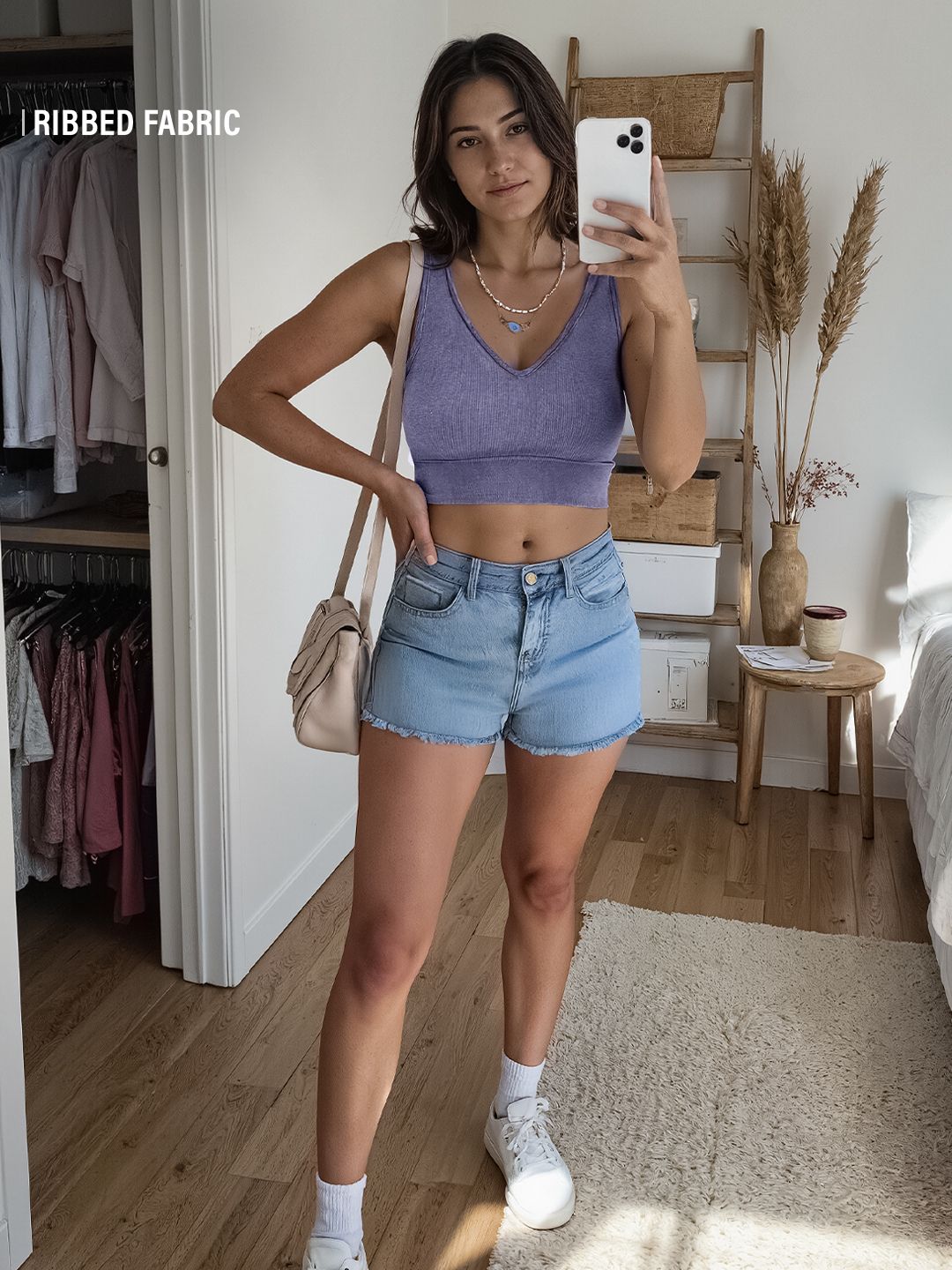Solids: Acid Wash Lavender Women Bralette