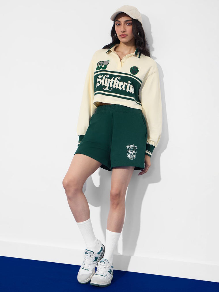 Harry Potter: Slytherin Prefect Women Lounge Shorts