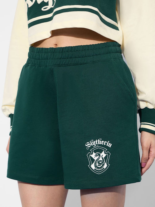 Harry Potter: Slytherin Prefect Women Lounge Shorts