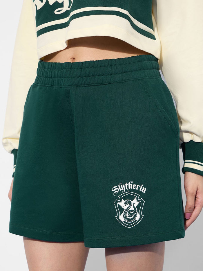 Harry Potter: Slytherin Prefect Women Lounge Shorts
