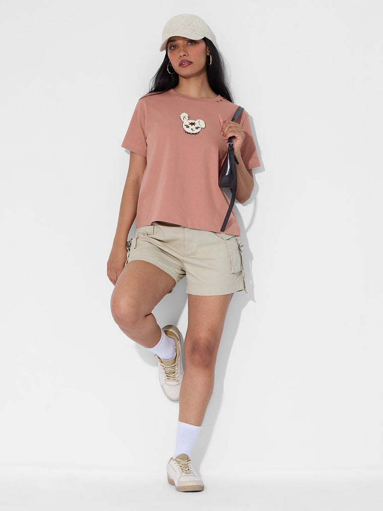 TSS Originals: Pink Baddie Women Relaxed T-Shirts