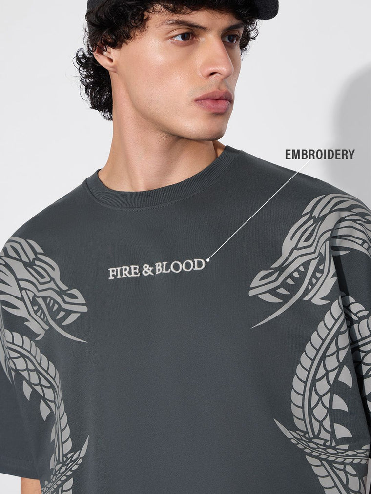 House Of The Dragon: Fire & Blood Oversized T-Shirts