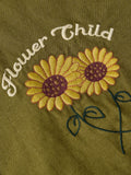 Cotton Linen Shirt: Flower Child Women Oversized Shirts