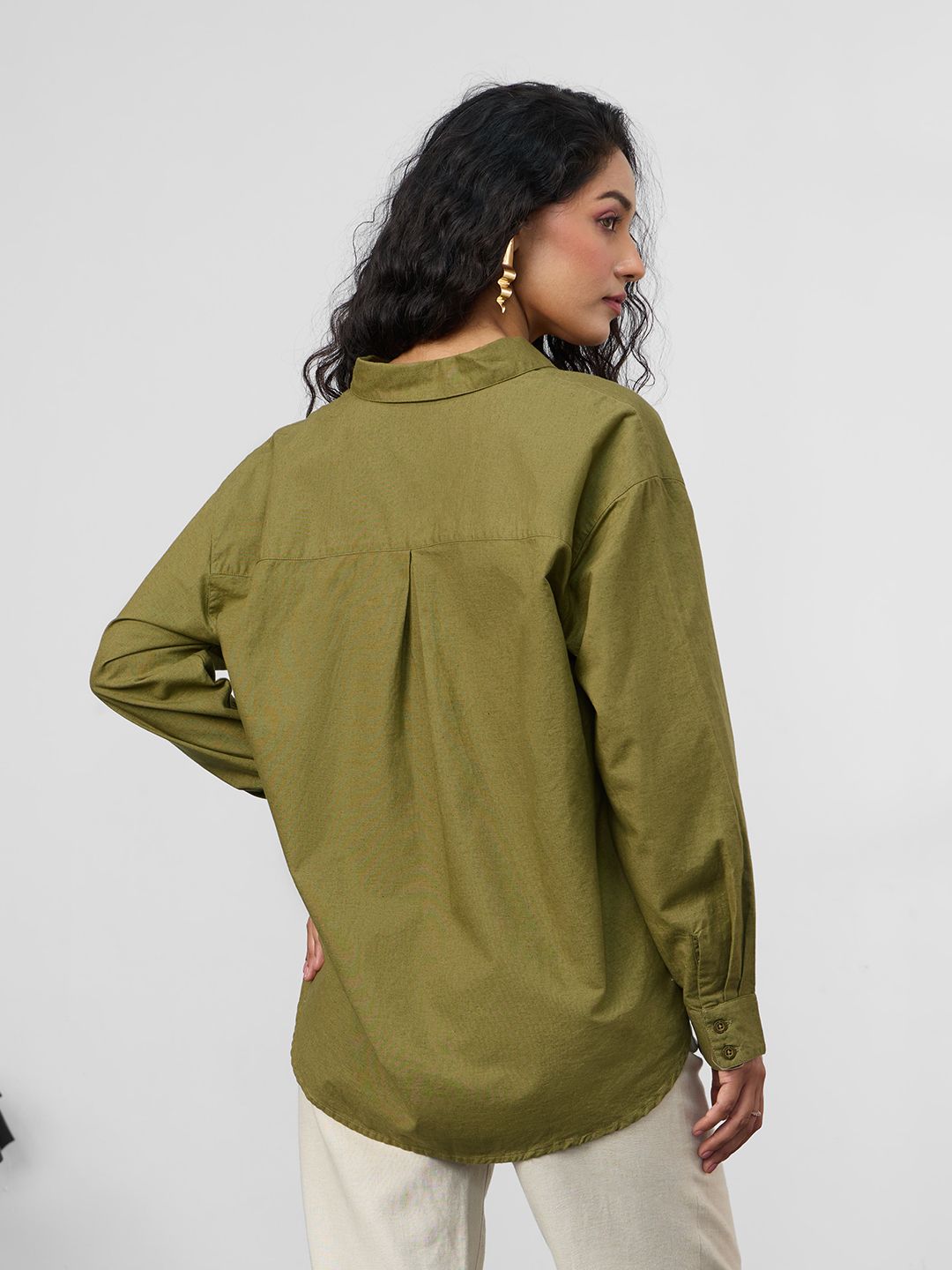 Cotton Linen Shirt: Flower Child Women Oversized Shirts
